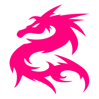 Tribal Dragon Decal (Hot Pink)